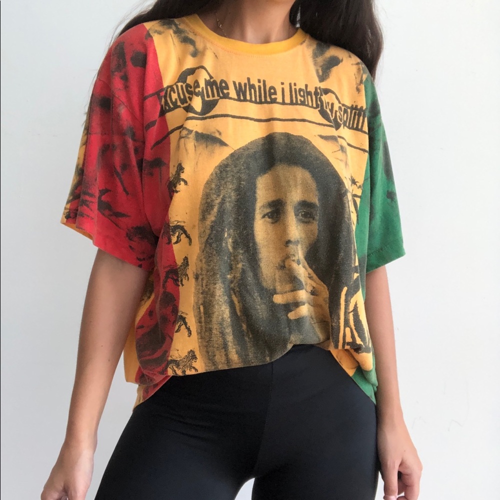 Graphic Short Sleeve Tee - Red, Yellow, Green